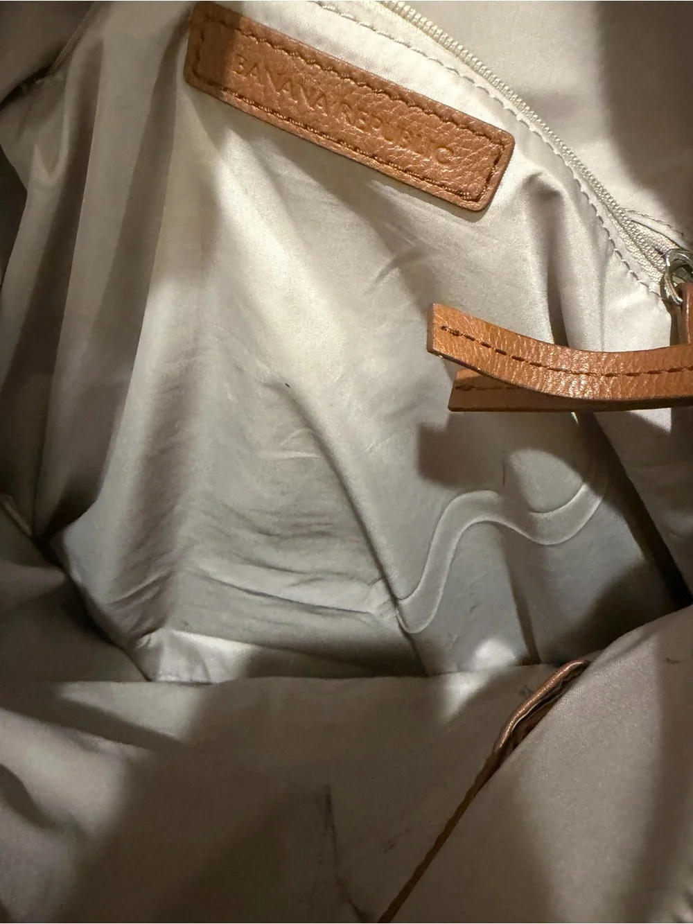 Banana Republic Leather Laptop Tote Bag